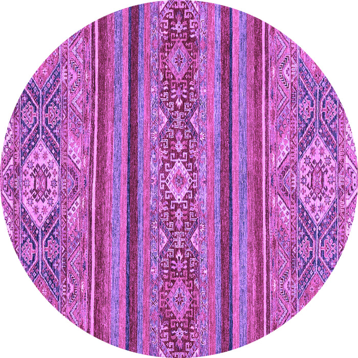 Round Abstract Purple Modern Rug, abs2386pur