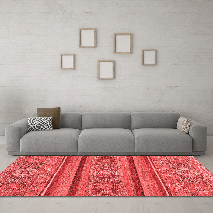 Modern Red Washable Rugs