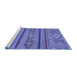 Sideview of Machine Washable Abstract Blue Modern Rug, wshabs2386blu