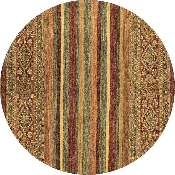 Round Machine Washable Abstract Brown Modern Rug, wshabs2387brn
