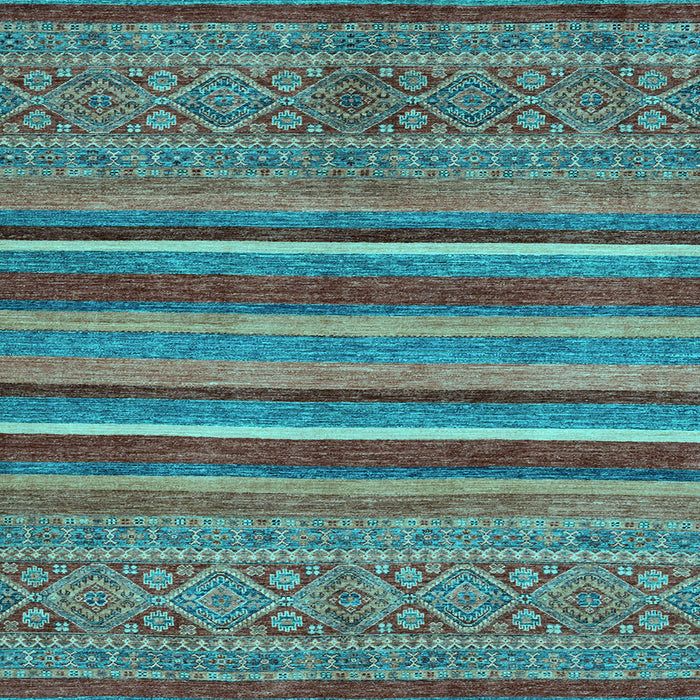 Square Abstract Light Blue Modern Rug, abs2387lblu