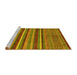 Sideview of Machine Washable Abstract Yellow Modern Rug, wshabs2387yw