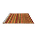 Sideview of Machine Washable Abstract Orange Modern Area Rugs, wshabs2387org