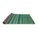 Sideview of Abstract Turquoise Modern Rug, abs2387turq