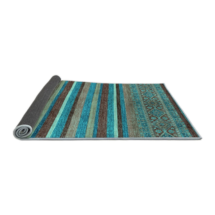 Sideview of Abstract Light Blue Modern Rug, abs2387lblu