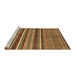 Sideview of Machine Washable Abstract Brown Modern Rug, wshabs2387brn