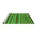 Sideview of Machine Washable Abstract Green Modern Area Rugs, wshabs2387grn