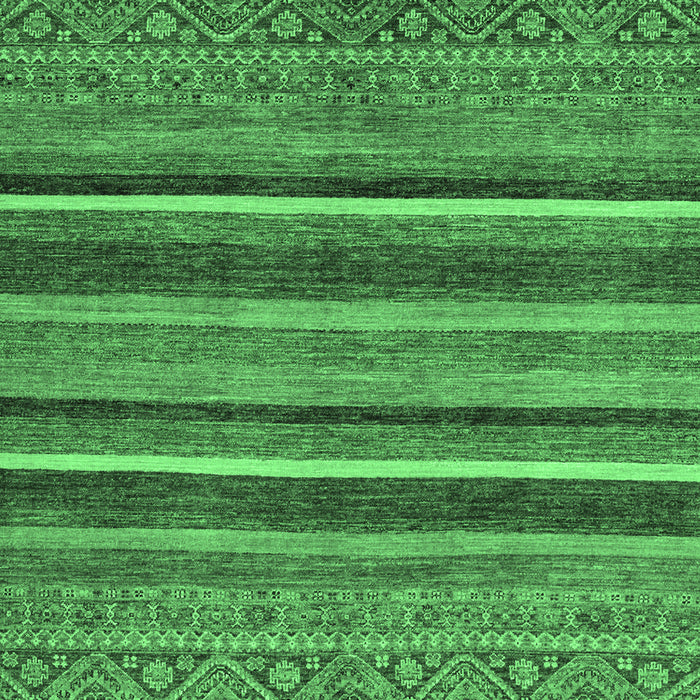 Machine Washable Abstract Emerald Green Modern Area Rugs, wshabs2387emgrn
