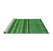 Sideview of Machine Washable Abstract Emerald Green Modern Area Rugs, wshabs2387emgrn