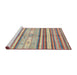 Sideview of Machine Washable Abstract Rust Pink Rug, wshabs2388