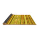 Sideview of Abstract Yellow Modern Rug, abs2388yw