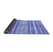 Sideview of Abstract Blue Modern Rug, abs2388blu