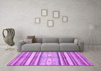 Machine Washable Abstract Purple Modern Rug, wshabs2388pur