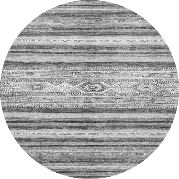 Round Abstract Gray Modern Rug, abs2388gry