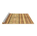 Sideview of Machine Washable Abstract Brown Modern Rug, wshabs2388brn