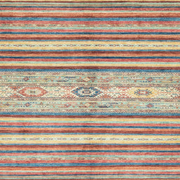 Square Abstract Rust Pink Modern Rug, abs2388