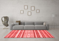 Machine Washable Abstract Red Modern Rug, wshabs2388red