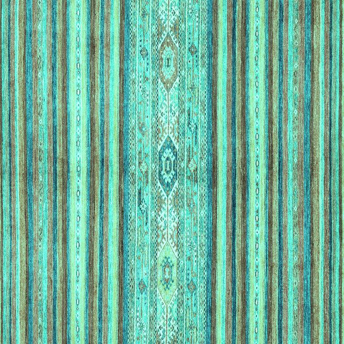 Square Abstract Turquoise Modern Rug, abs2388turq