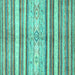 Square Abstract Turquoise Modern Rug, abs2388turq