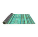 Sideview of Abstract Turquoise Modern Rug, abs2388turq