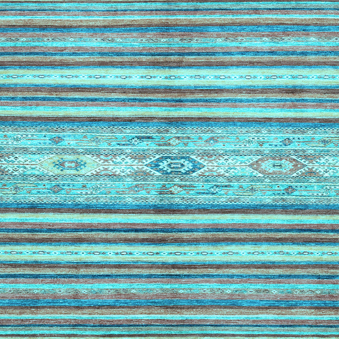 Square Abstract Light Blue Modern Rug, abs2388lblu