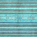 Square Abstract Light Blue Modern Rug, abs2388lblu