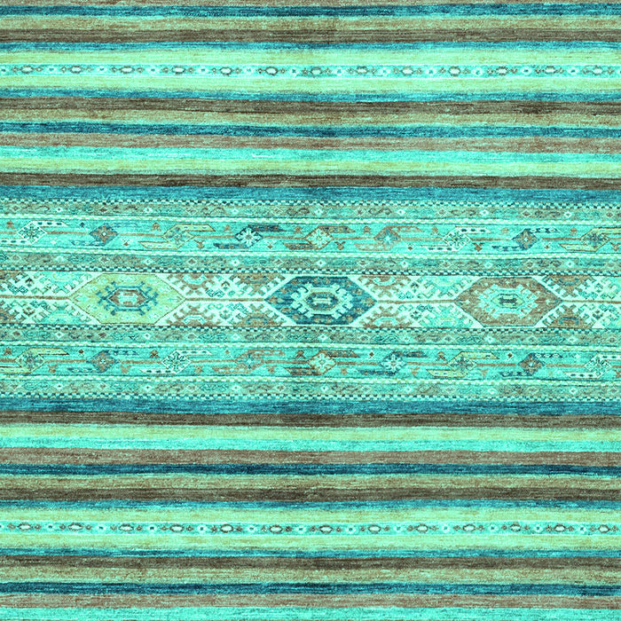 Machine Washable Abstract Turquoise Modern Area Rugs, wshabs2388turq