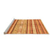 Sideview of Machine Washable Abstract Orange Modern Area Rugs, wshabs2388org