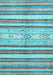 Abstract Light Blue Modern Rug, abs2388lblu