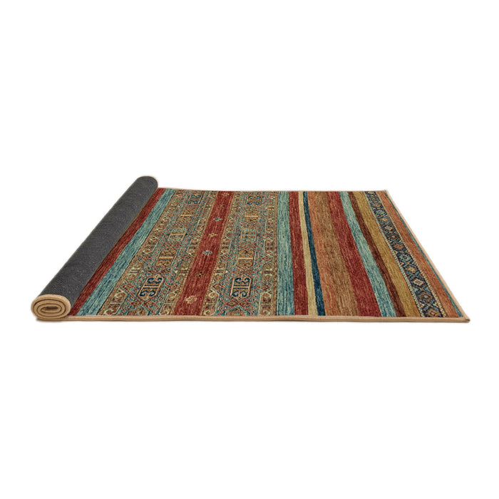 Sideview of Abstract Brown Modern Rug, abs2389