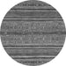 Round Abstract Gray Modern Rug, abs2389gry