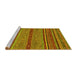 Sideview of Machine Washable Abstract Yellow Modern Rug, wshabs2389yw