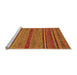 Sideview of Machine Washable Abstract Orange Modern Area Rugs, wshabs2389org