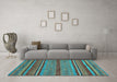 Machine Washable Abstract Light Blue Modern Rug in a Living Room, wshabs2389lblu