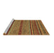 Sideview of Machine Washable Abstract Brown Modern Rug, wshabs2389brn