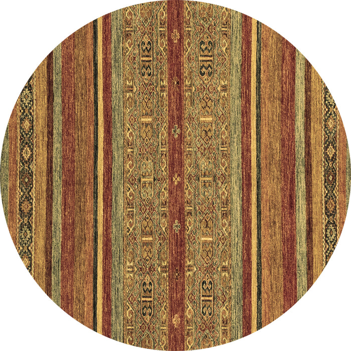 Round Abstract Brown Modern Rug, abs2389brn