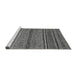 Sideview of Machine Washable Abstract Gray Modern Rug, wshabs2389gry