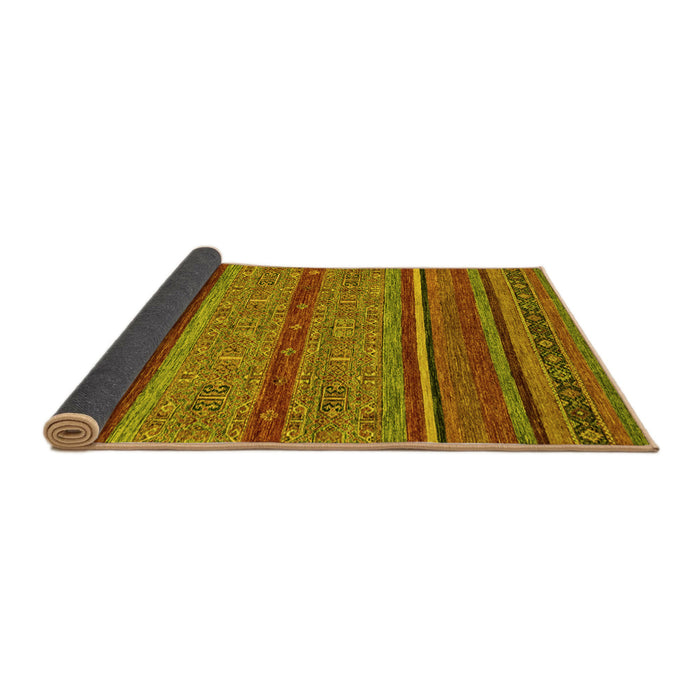 Sideview of Abstract Yellow Modern Rug, abs2389yw