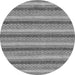 Round Machine Washable Abstract Gray Modern Rug, wshabs238gry