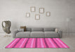 Machine Washable Abstract Pink Modern Rug in a Living Room, wshabs238pnk