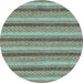 Round Machine Washable Abstract Light Blue Modern Rug, wshabs238lblu