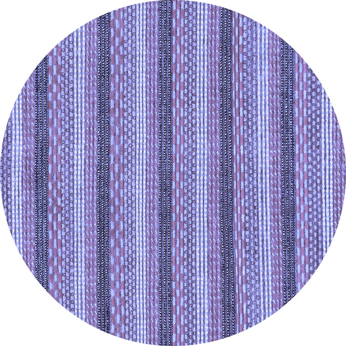 Round Abstract Blue Modern Rug, abs238blu