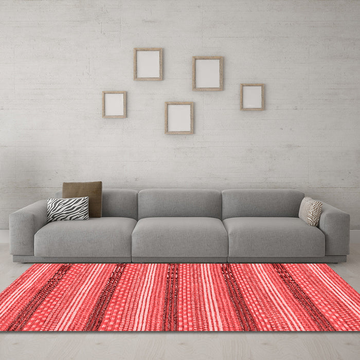 Modern Red Washable Rugs