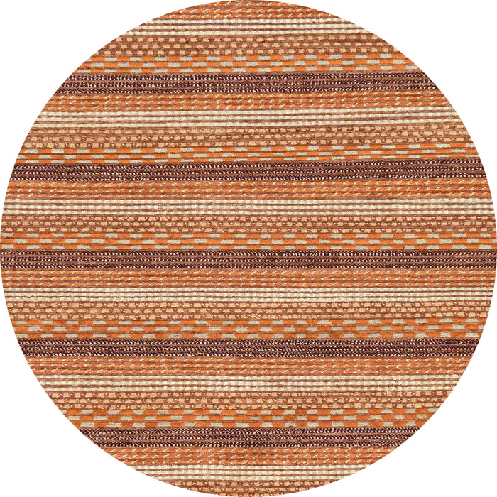 Round Machine Washable Abstract Brown Sand Brown Rug, wshabs238