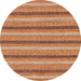 Round Machine Washable Abstract Brown Sand Brown Rug, wshabs238