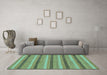 Machine Washable Abstract Turquoise Modern Area Rugs in a Living Room,, wshabs238turq