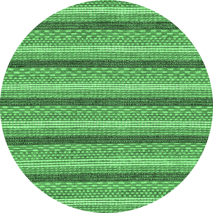 Round Abstract Emerald Green Modern Rug, abs238emgrn