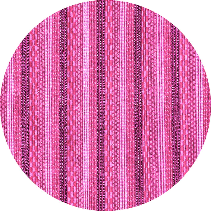 Round Abstract Pink Modern Rug, abs238pnk