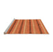 Sideview of Machine Washable Abstract Orange Modern Area Rugs, wshabs238org