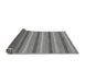 Sideview of Abstract Gray Modern Rug, abs238gry